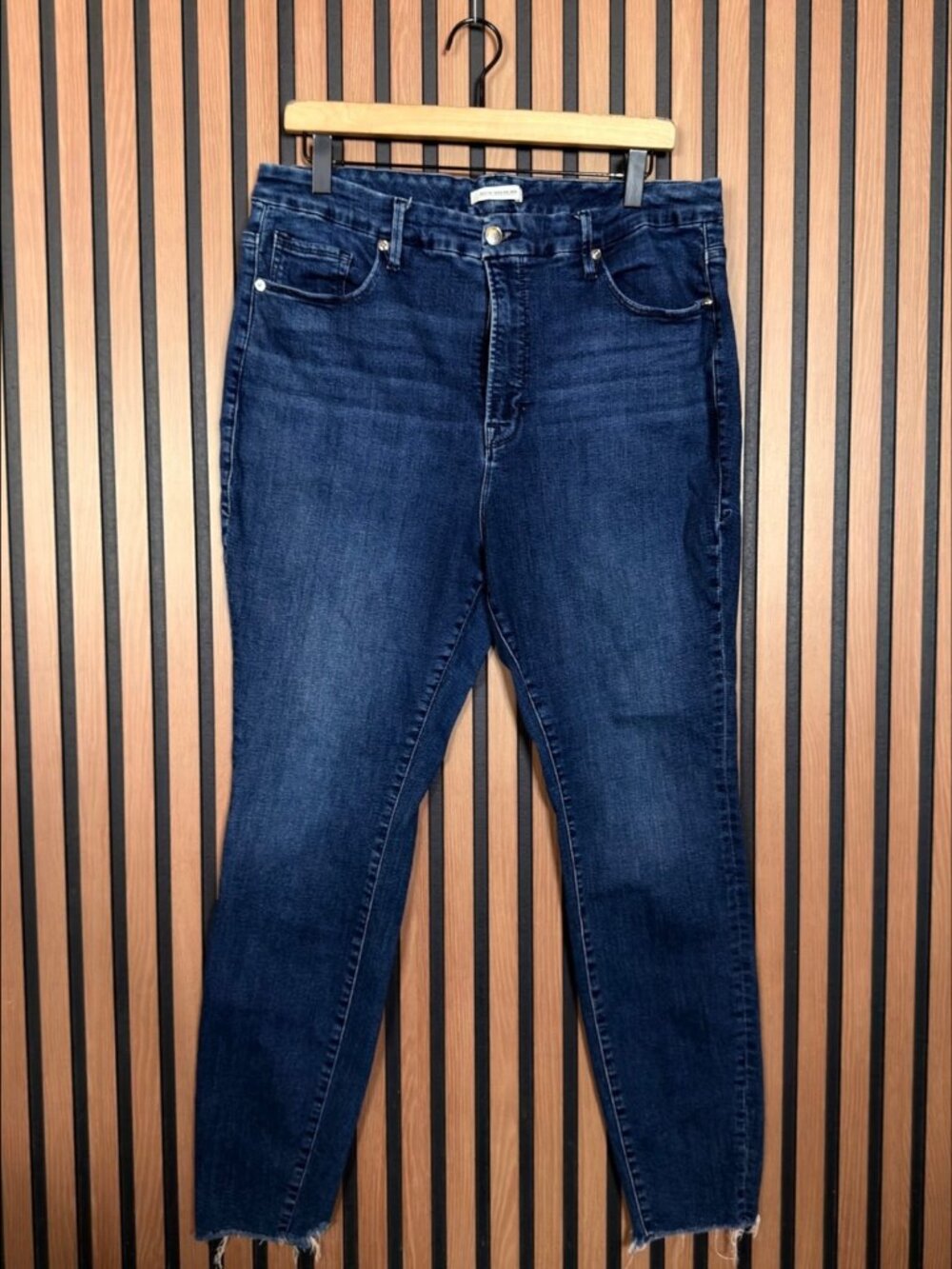 Good American Jeans 18 Womens Blue Good Legs Gagl 701 5 Pocket Denim Stretch